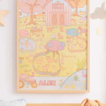 Affiche colori'âge à la ferme