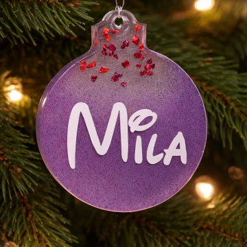 Suspension de Noël en résine personnalisée