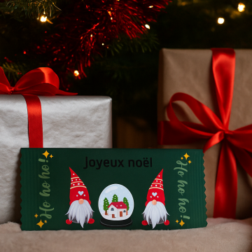 Pochette surprise annonce de grossesse Noël lutins