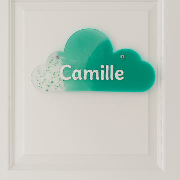 Plaque de porte en résine personnalisée verte