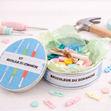 Boîte de conserve annonce surprise de grossesse: Edition "kit bricoleur du Dimanche"